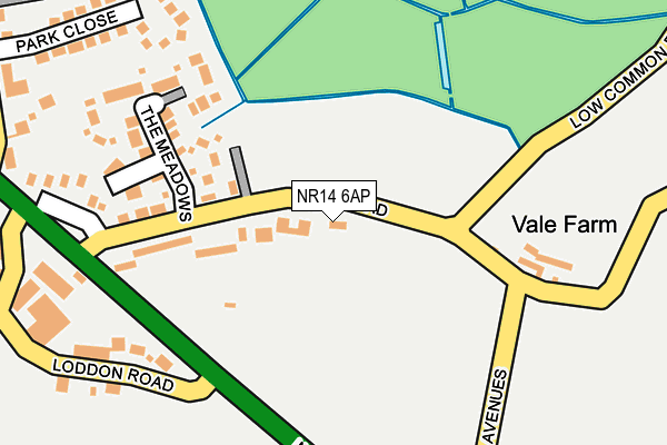 NR14 6AP map - OS OpenMap – Local (Ordnance Survey)