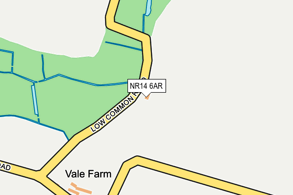 NR14 6AR map - OS OpenMap – Local (Ordnance Survey)