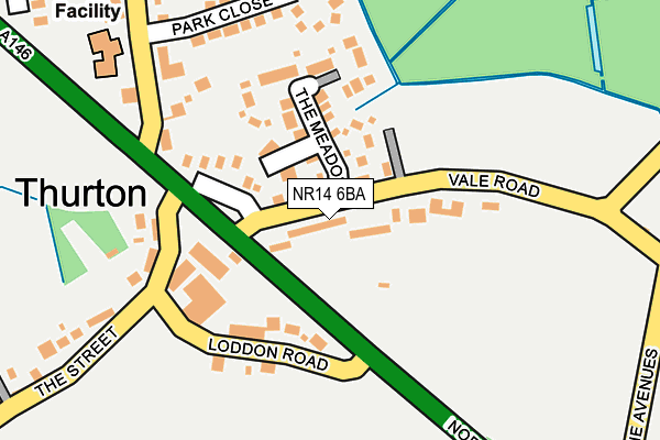 NR14 6BA map - OS OpenMap – Local (Ordnance Survey)