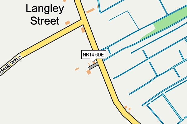 NR14 6DE map - OS OpenMap – Local (Ordnance Survey)
