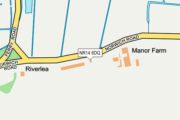 NR14 6DQ map - OS OpenMap – Local (Ordnance Survey)
