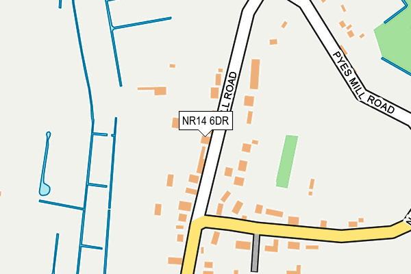 NR14 6DR map - OS OpenMap – Local (Ordnance Survey)