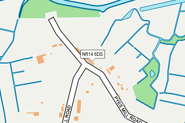 NR14 6DS map - OS OpenMap – Local (Ordnance Survey)