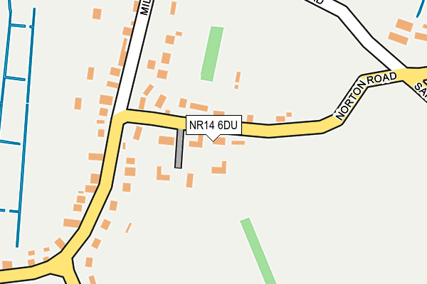 NR14 6DU map - OS OpenMap – Local (Ordnance Survey)