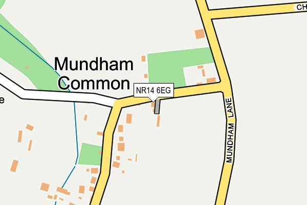 NR14 6EG map - OS OpenMap – Local (Ordnance Survey)