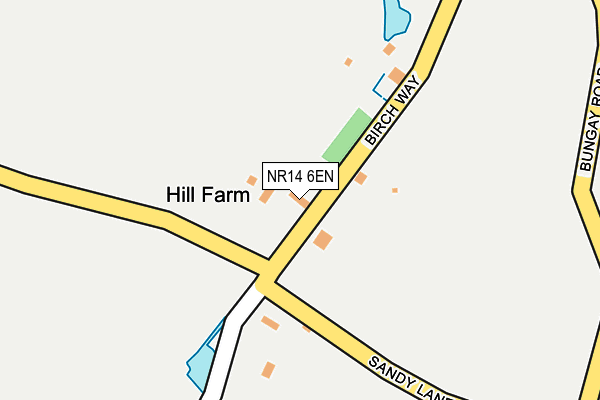 NR14 6EN map - OS OpenMap – Local (Ordnance Survey)