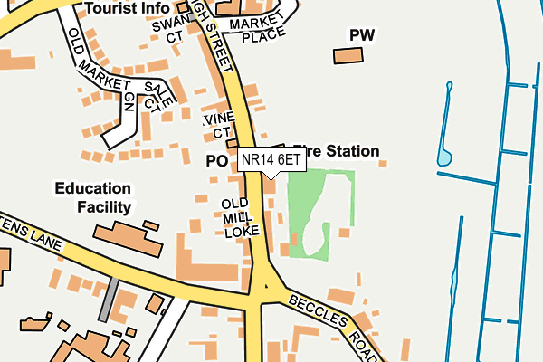 NR14 6ET map - OS OpenMap – Local (Ordnance Survey)