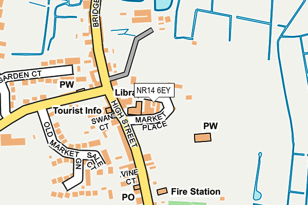 NR14 6EY map - OS OpenMap – Local (Ordnance Survey)