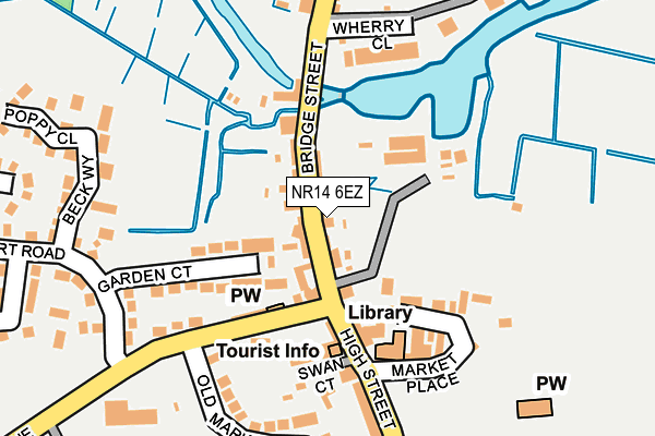 NR14 6EZ map - OS OpenMap – Local (Ordnance Survey)