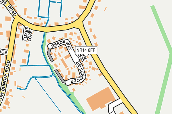 NR14 6FF map - OS OpenMap – Local (Ordnance Survey)