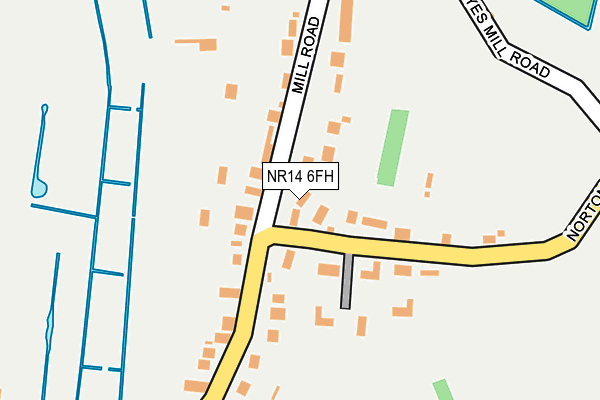 NR14 6FH map - OS OpenMap – Local (Ordnance Survey)