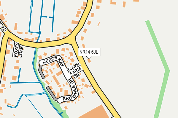 NR14 6JL map - OS OpenMap – Local (Ordnance Survey)