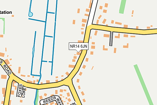 NR14 6JN map - OS OpenMap – Local (Ordnance Survey)