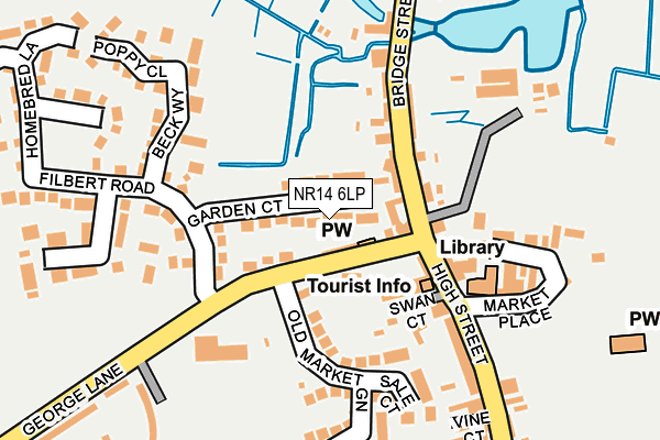NR14 6LP map - OS OpenMap – Local (Ordnance Survey)