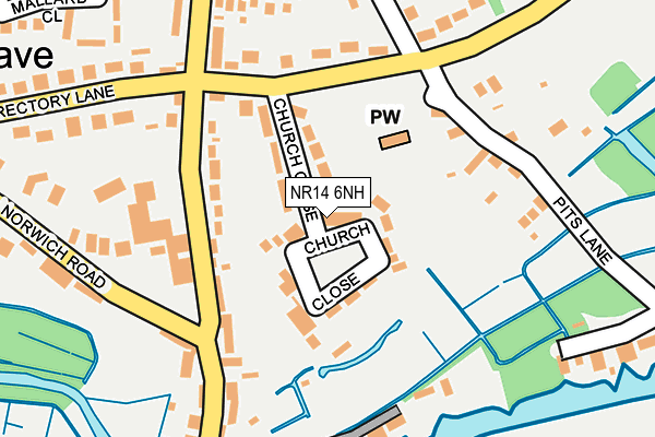 NR14 6NH map - OS OpenMap – Local (Ordnance Survey)