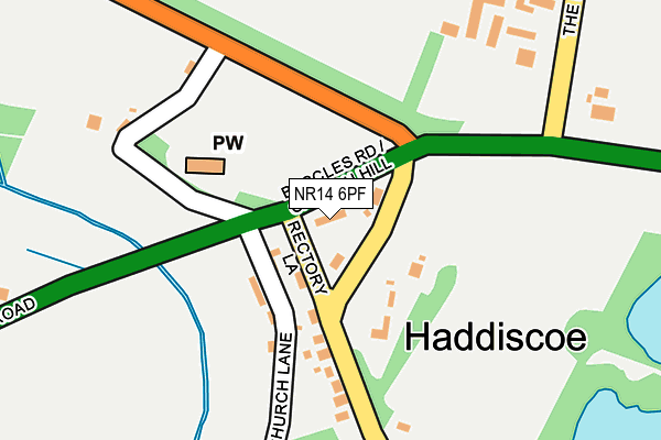 NR14 6PF map - OS OpenMap – Local (Ordnance Survey)