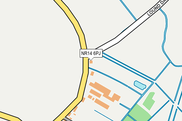 NR14 6PJ map - OS OpenMap – Local (Ordnance Survey)
