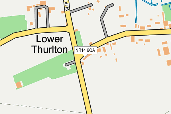 NR14 6QA map - OS OpenMap – Local (Ordnance Survey)