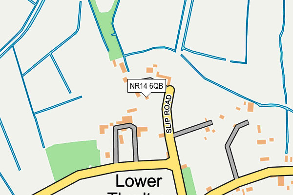 NR14 6QB map - OS OpenMap – Local (Ordnance Survey)