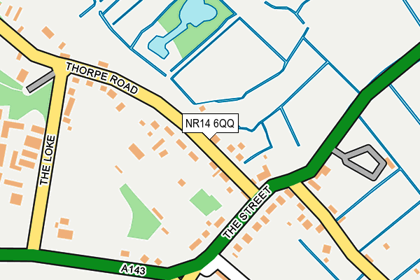 NR14 6QQ map - OS OpenMap – Local (Ordnance Survey)