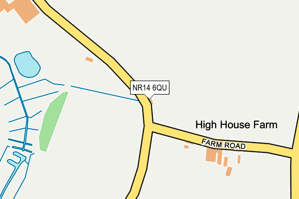 NR14 6QU map - OS OpenMap – Local (Ordnance Survey)