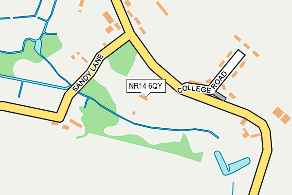 NR14 6QY map - OS OpenMap – Local (Ordnance Survey)