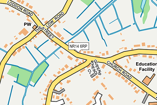 NR14 6RP map - OS OpenMap – Local (Ordnance Survey)