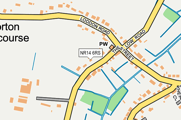 NR14 6RS map - OS OpenMap – Local (Ordnance Survey)