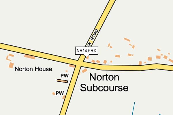 NR14 6RX map - OS OpenMap – Local (Ordnance Survey)