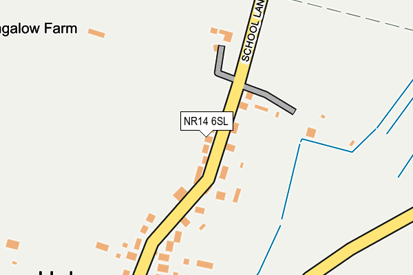NR14 6SL map - OS OpenMap – Local (Ordnance Survey)
