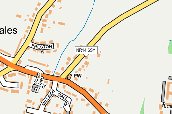NR14 6SY map - OS OpenMap – Local (Ordnance Survey)