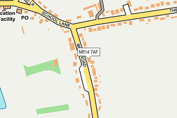 NR14 7AF map - OS OpenMap – Local (Ordnance Survey)