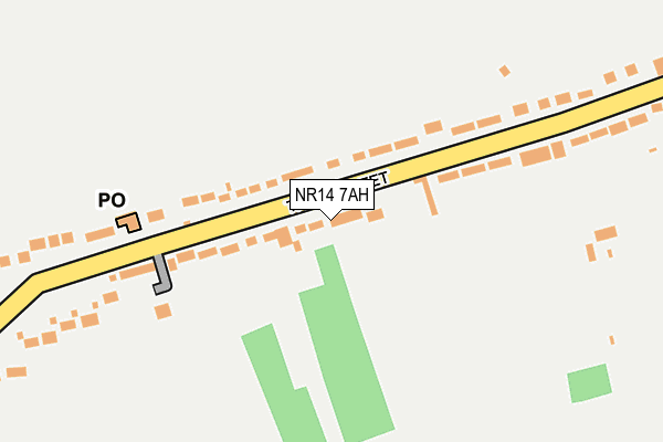 NR14 7AH map - OS OpenMap – Local (Ordnance Survey)