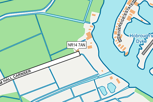NR14 7AN map - OS OpenMap – Local (Ordnance Survey)