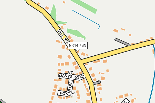 NR14 7BN map - OS OpenMap – Local (Ordnance Survey)