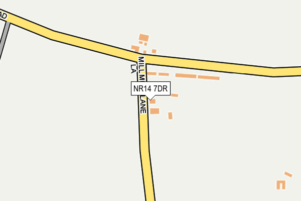 NR14 7DR map - OS OpenMap – Local (Ordnance Survey)