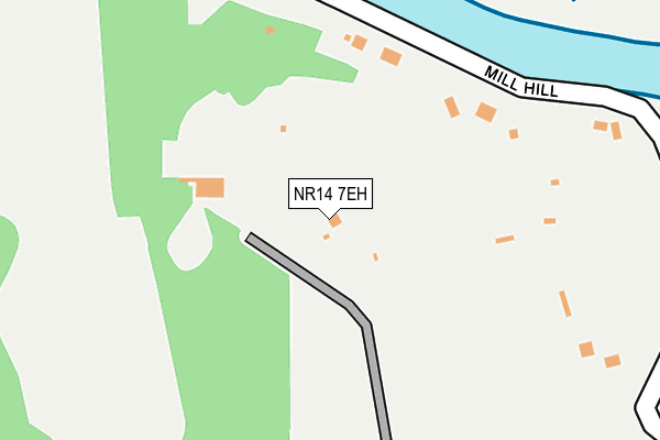 NR14 7EH map - OS OpenMap – Local (Ordnance Survey)