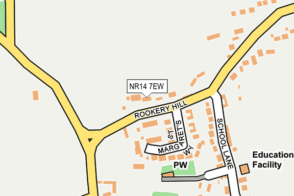 NR14 7EW map - OS OpenMap – Local (Ordnance Survey)