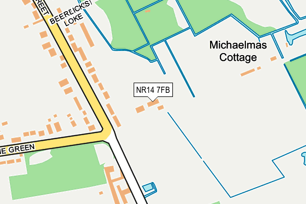NR14 7FB map - OS OpenMap – Local (Ordnance Survey)