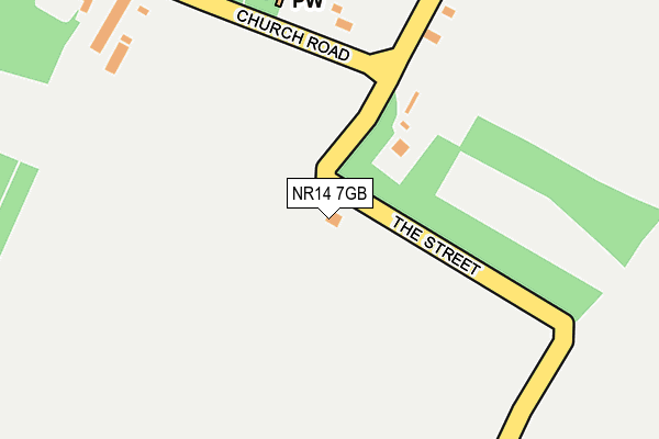 NR14 7GB map - OS OpenMap – Local (Ordnance Survey)