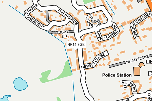 NR14 7GE map - OS OpenMap – Local (Ordnance Survey)