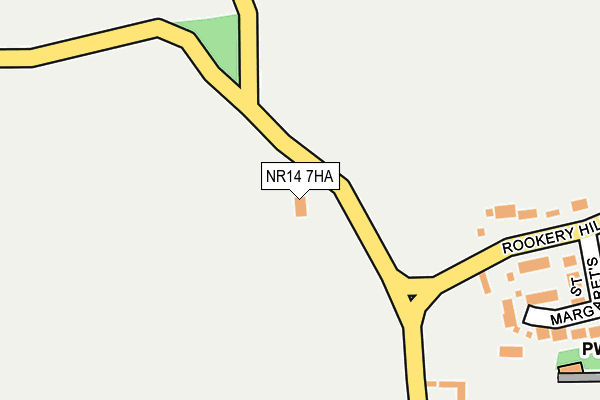 NR14 7HA map - OS OpenMap – Local (Ordnance Survey)