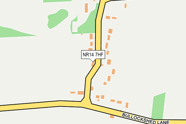 NR14 7HF map - OS OpenMap – Local (Ordnance Survey)