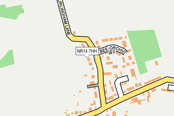 NR14 7HH map - OS OpenMap – Local (Ordnance Survey)