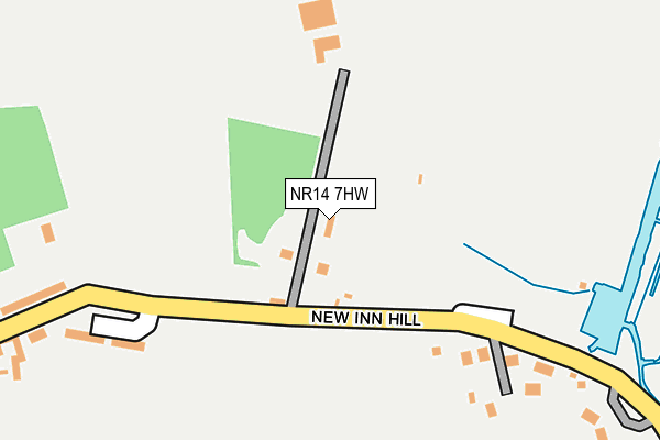 NR14 7HW map - OS OpenMap – Local (Ordnance Survey)