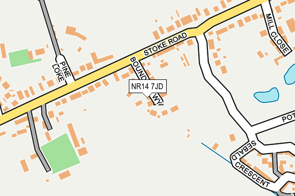NR14 7JD map - OS OpenMap – Local (Ordnance Survey)