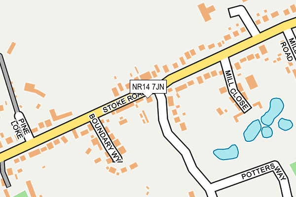 NR14 7JN map - OS OpenMap – Local (Ordnance Survey)