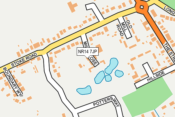 NR14 7JP map - OS OpenMap – Local (Ordnance Survey)
