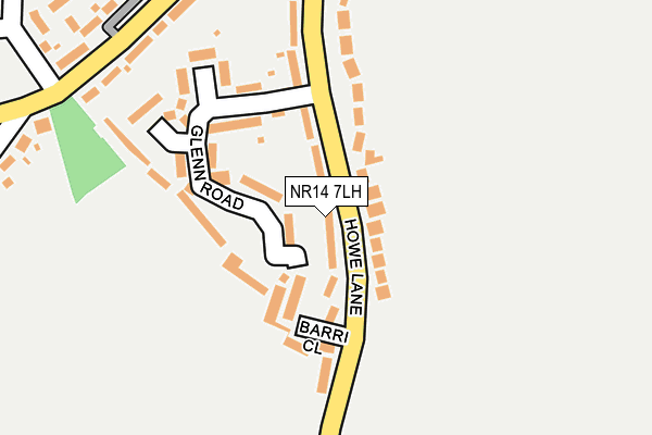 NR14 7LH map - OS OpenMap – Local (Ordnance Survey)
