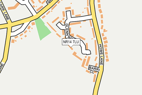 NR14 7LU map - OS OpenMap – Local (Ordnance Survey)